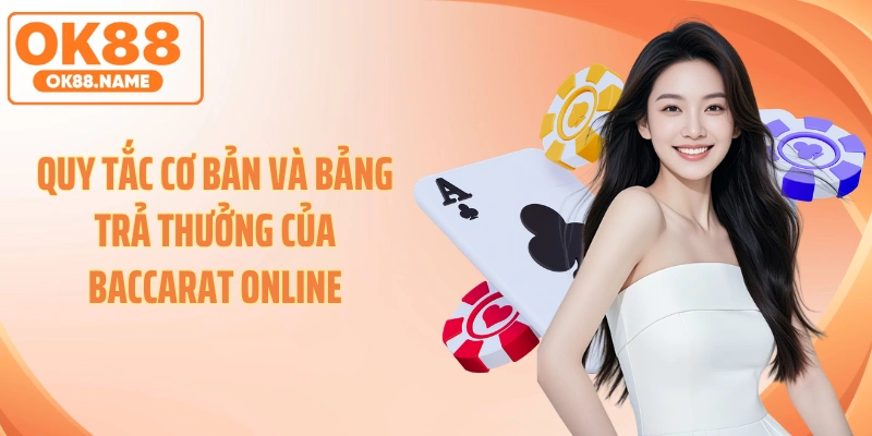 Quy tắc cơ bản và bảng trả thưởng của baccarat online